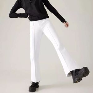 Athleta Pants Glacier Bootcut Womens 12T Tall White Water Repellent Ski Snow NEW